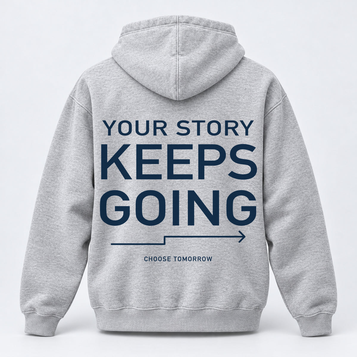 Your Story Keeps Going Hoodie — Ash Grey