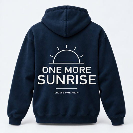 One More Sunrise Hoodie — Midnight Navy